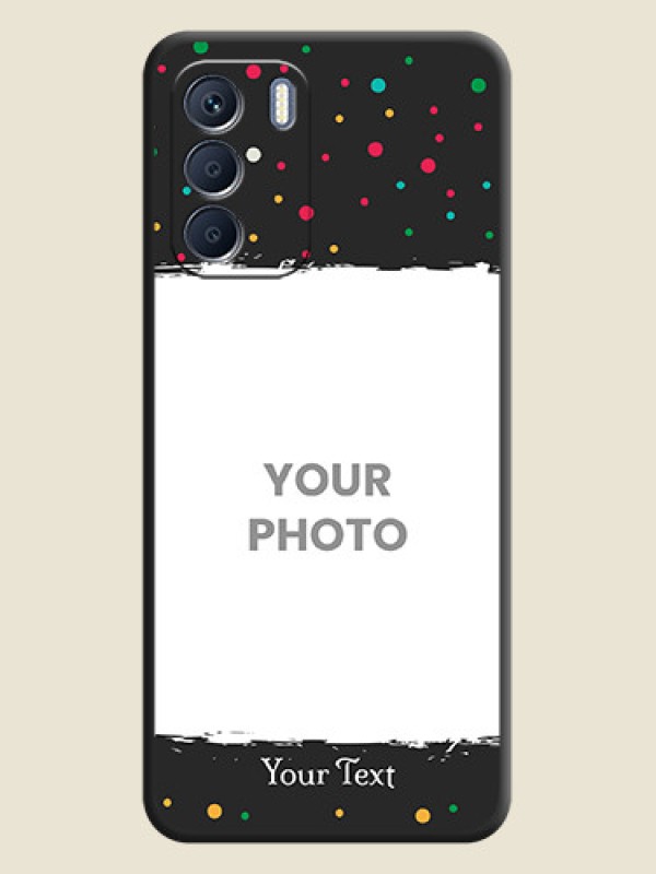 Custom Multicolor Dotted Pattern with Text On Space Black Custom Soft Matte Mobile Back Cover - Infinix Zero 5G 2023 - alternate view
