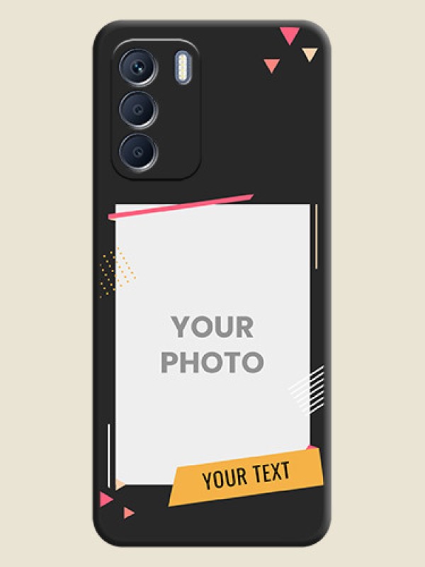 Custom Photo Frame with Triangle Small Dots on Photo On Space Black Custom Soft Matte Mobile Back Cover - Infinix Zero 5G 2023 - alternate view