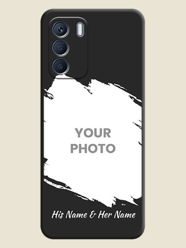 Custom Grunge Brush Strokes on Photo On Space Black Custom Soft Matte Mobile Back Cover - Infinix Zero 5G 2023 - alternate view