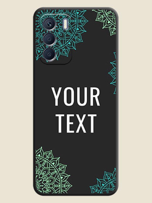 Custom Your Name with Floral Design On Space Black Custom Soft Matte Mobile Back Cover - Infinix Zero 5G 2023 - alternate view