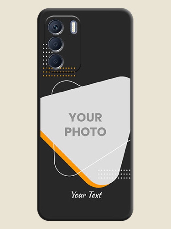 Custom Yellow Triangle on Photo On Space Black Custom Soft Matte Mobile Back Cover - Infinix Zero 5G 2023 - alternate view