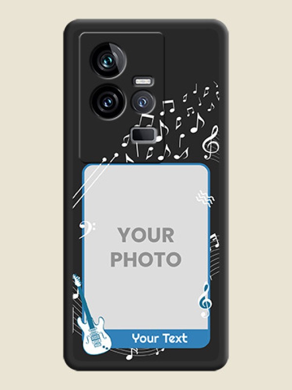 Custom Musical Theme Design with Text on Photo on Space Black Soft Matte Mobile Case - iQOO 11 5G - alternate view