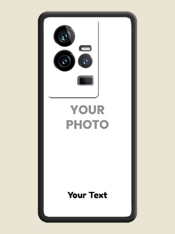 Custom Full Single Pic Upload With Text On Space Black Personalized Soft Matte Phone Covers -iQOO 11 5G - alternate view