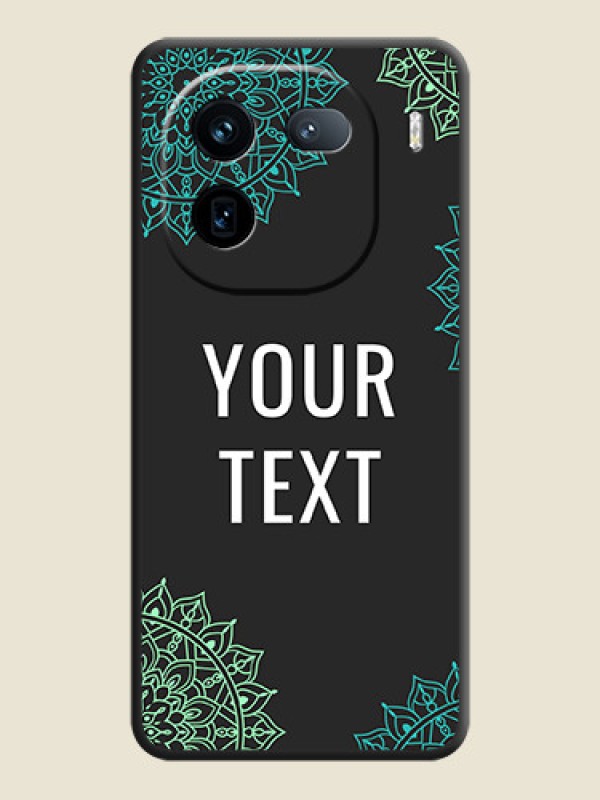 Custom Your Name with Floral Design On Space Black Custom Soft Matte Mobile Back Cover - iQOO 12 5G - alternate view