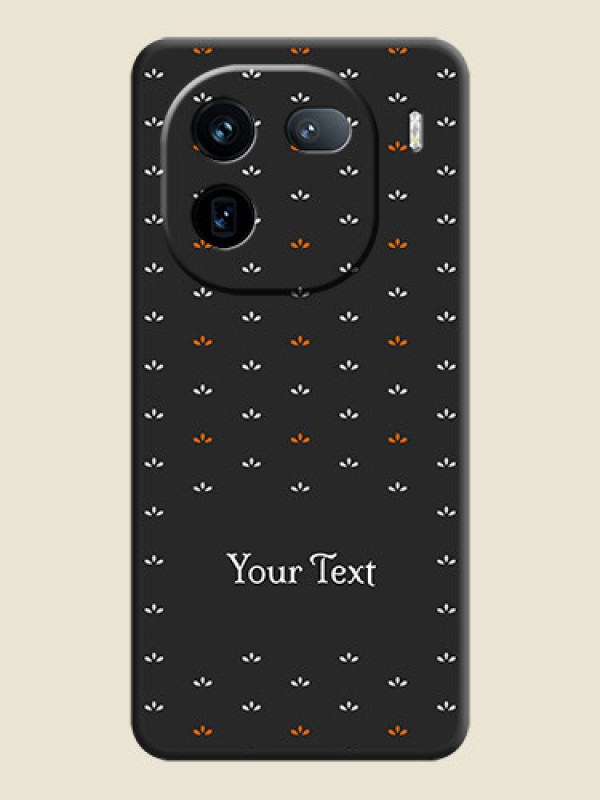 Custom Simple Pattern With Custom Text On Space Black Custom Soft Matte Mobile Back Cover - iQOO 12 5G - alternate view