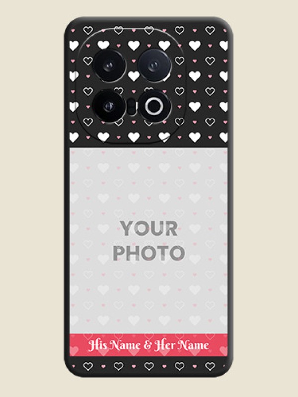 Custom White Color Love Symbols with Text Design on Photo On Space Black Custom Soft Matte Mobile Back Cover - iQOO 13 5G - alternate view