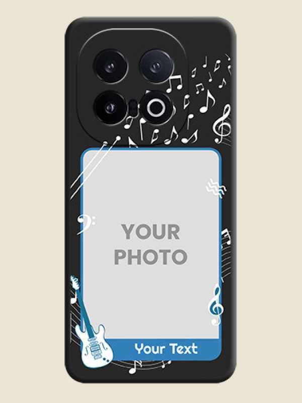 Custom Musical Theme Design with Text on Photo On Space Black Custom Soft Matte Mobile Back Cover - iQOO 13 5G - alternate view