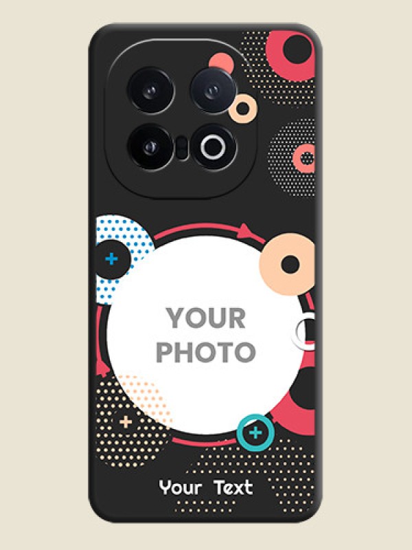 Custom Multicoloured Round Image On Space Black Custom Soft Matte Mobile Back Cover - iQOO 13 5G - alternate view