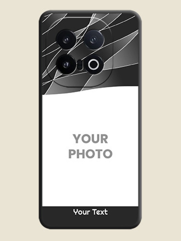 Custom Mixed Wave Lines on Photo On Space Black Custom Soft Matte Mobile Back Cover - iQOO 13 5G - alternate view