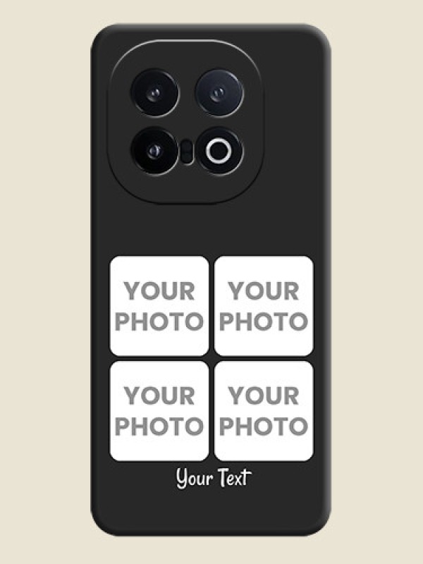 Custom Floral Art with 6 Image Holder on Photo On Space Black Custom Soft Matte Mobile Back Cover - iQOO 13 5G - alternate view