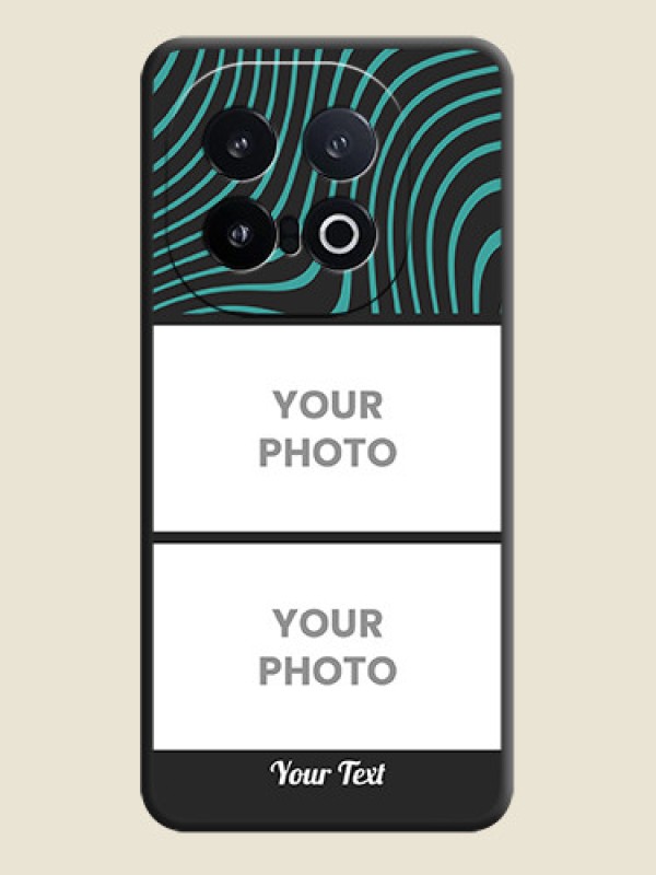 Custom Wave Pattern with 2 Image Holder On Space Black Custom Soft Matte Mobile Back Cover - iQOO 13 5G - alternate view