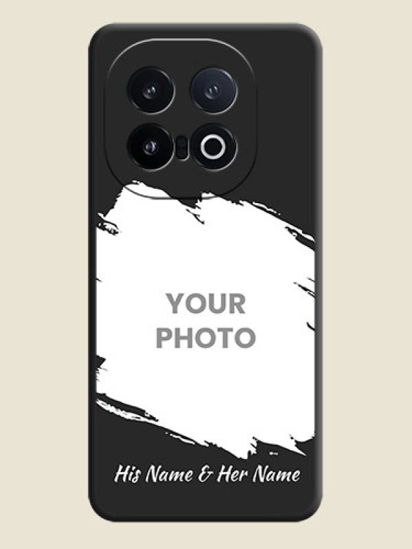 Custom Grunge Brush Strokes on Photo On Space Black Custom Soft Matte Mobile Back Cover - iQOO 13 5G - alternate view