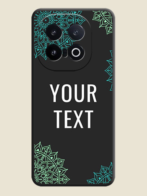 Custom Your Name with Floral Design On Space Black Custom Soft Matte Mobile Back Cover - iQOO 13 5G - alternate view