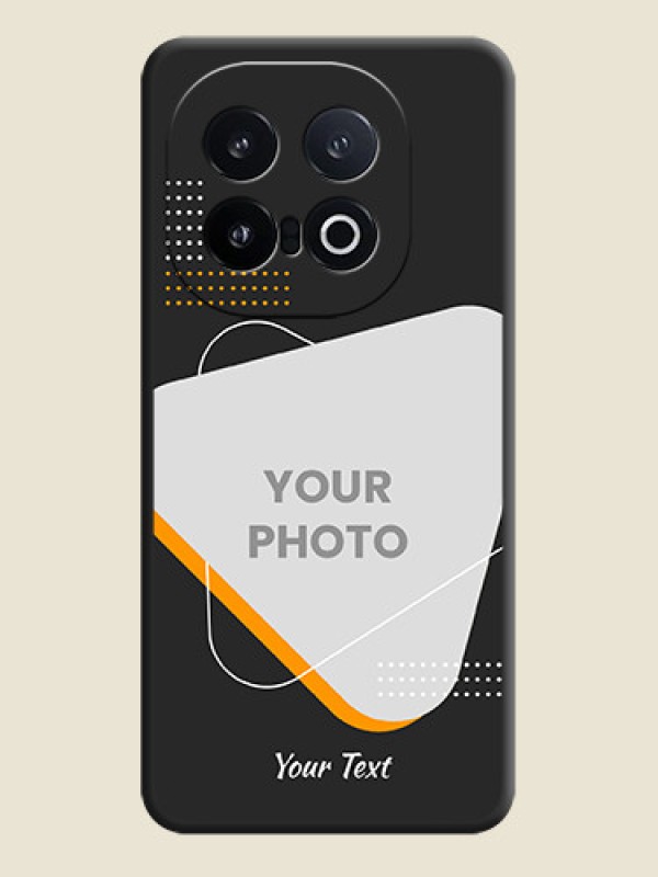 Custom Yellow Triangle on Photo On Space Black Custom Soft Matte Mobile Back Cover - iQOO 13 5G - alternate view