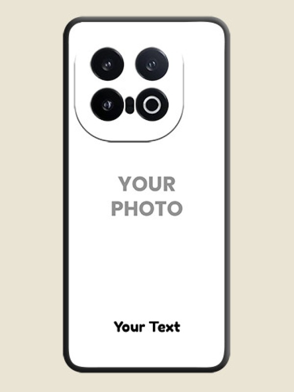 Custom Full Single Pic Upload With Text On Space Black Custom Soft Matte Mobile Back Cover - iQOO 13 5G - alternate view