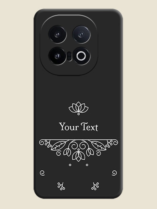 Custom Lotus Garden Custom Text On Space Black Custom Soft Matte Mobile Back Cover - iQOO 13 5G - alternate view