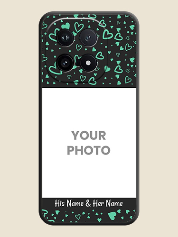 Custom Sea Green Indefinite Love Pattern on Photo On Space Black Custom Soft Matte Mobile Back Cover - iQOO 15 5G - alternate view