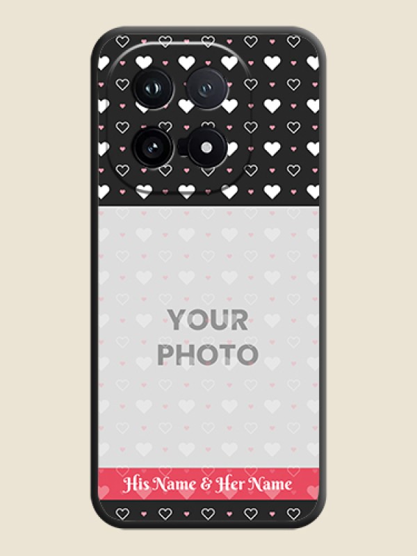Custom White Color Love Symbols with Text Design on Photo On Space Black Custom Soft Matte Mobile Back Cover - iQOO 15 5G - alternate view