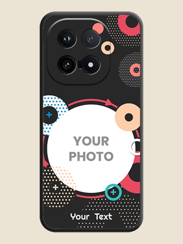 Custom Multicoloured Round Image On Space Black Custom Soft Matte Mobile Back Cover - iQOO 15 5G - alternate view