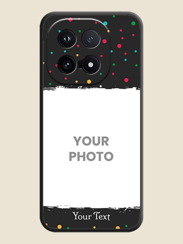 Custom Multicolor Dotted Pattern with Text On Space Black Custom Soft Matte Mobile Back Cover - iQOO 15 5G - alternate view
