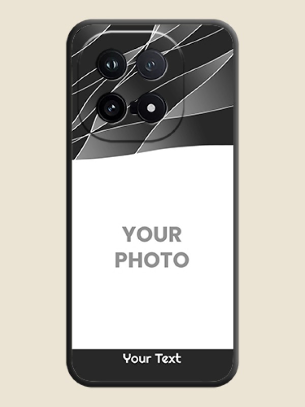 Custom Mixed Wave Lines on Photo On Space Black Custom Soft Matte Mobile Back Cover - iQOO 15 5G - alternate view