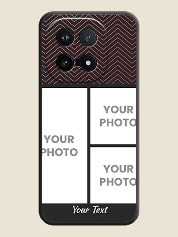Custom Wave Pattern with 3 Image Holder On Space Black Custom Soft Matte Mobile Back Cover - iQOO 15 5G - alternate view