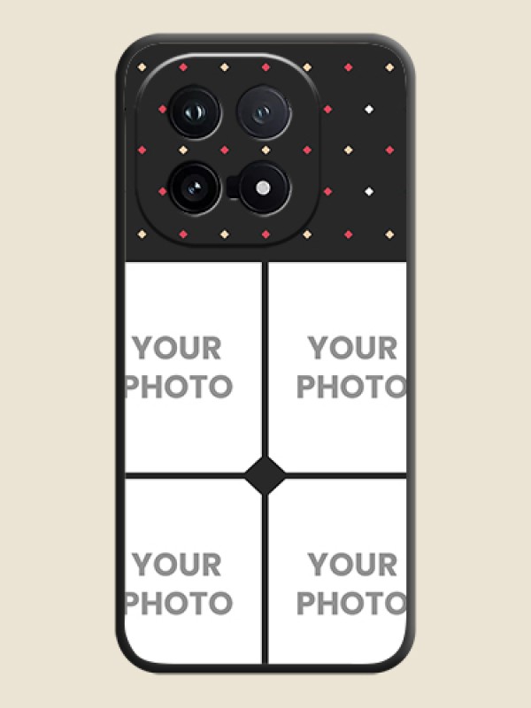 Custom Multicolor Dotted Pattern with 4 Image Holder On Space Black Custom Soft Matte Mobile Back Cover - iQOO 15 5G - alternate view