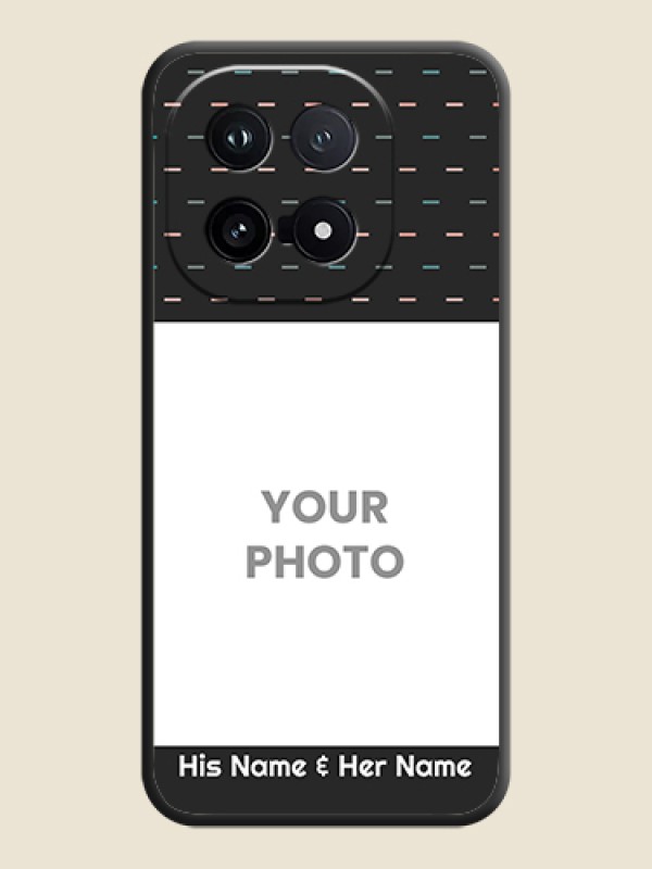 Custom Line Pattern Design with Text On Space Black Custom Soft Matte Mobile Back Cover - iQOO 15 5G - alternate view