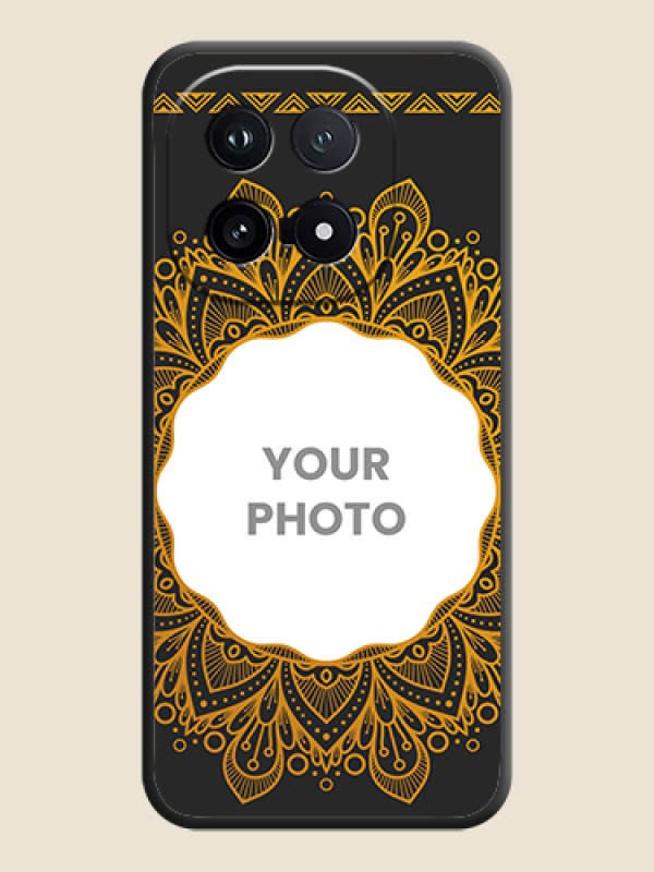 Custom Round Image with Floral Design On Space Black Custom Soft Matte Mobile Back Cover - iQOO 15 5G - alternate view