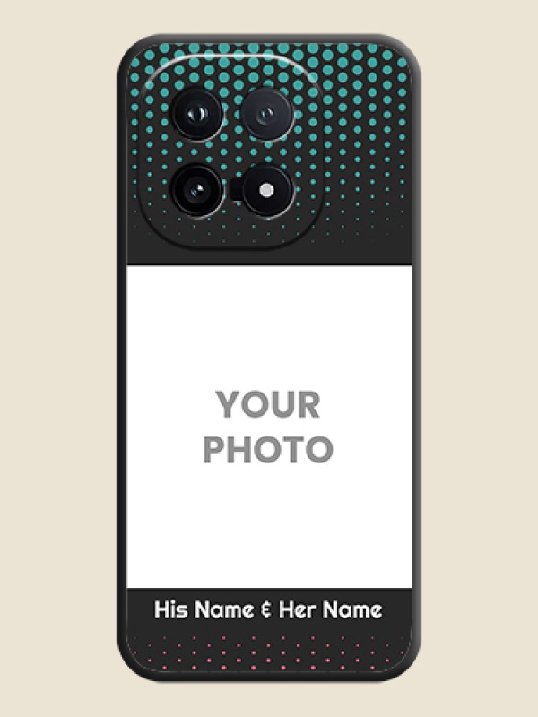 Custom Faded Dots with Grunge Photo Frame and Text On Space Black Custom Soft Matte Mobile Back Cover - iQOO 15 5G - alternate view