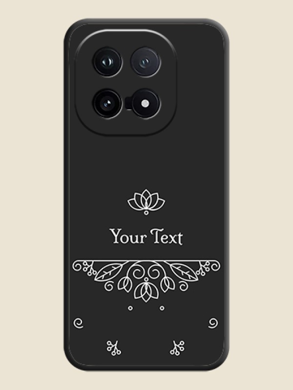 Custom Lotus Garden Custom Text On Space Black Custom Soft Matte Mobile Back Cover - iQOO 15 5G - alternate view