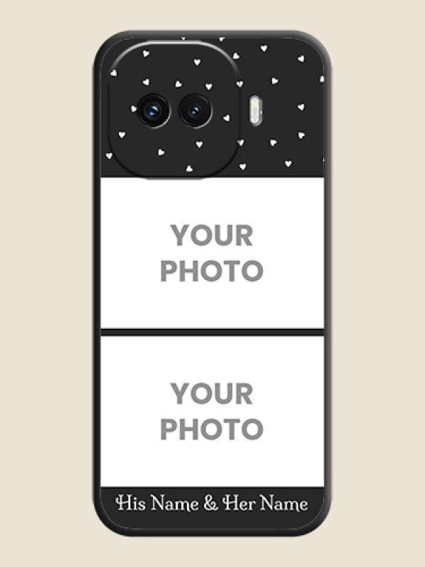 Custom Miniature Love Symbols with Name On Space Black Custom Soft Matte Mobile Back Cover - iQOO 15R 5G - alternate view