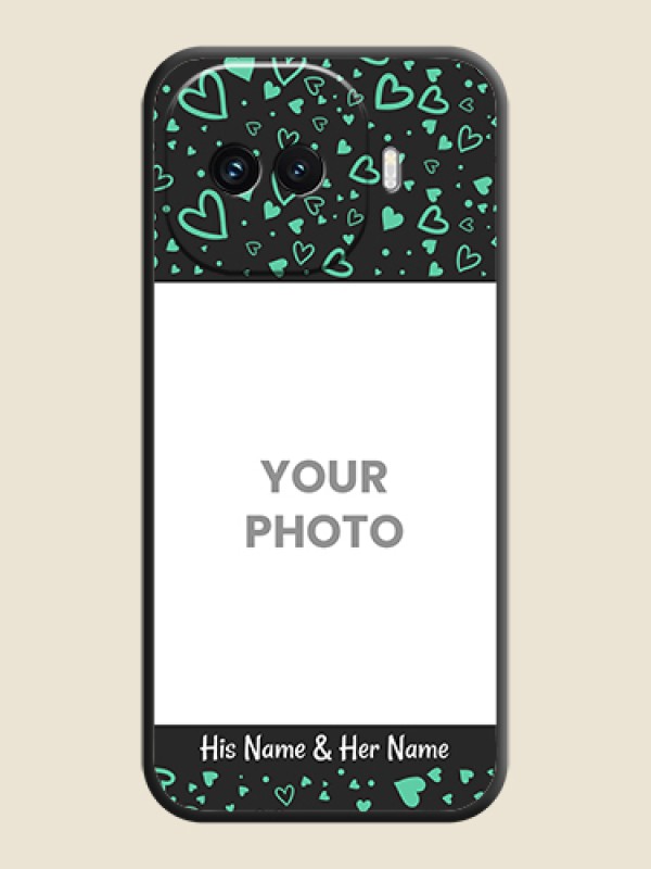 Custom Sea Green Indefinite Love Pattern on Photo On Space Black Custom Soft Matte Mobile Back Cover - iQOO 15R 5G - alternate view