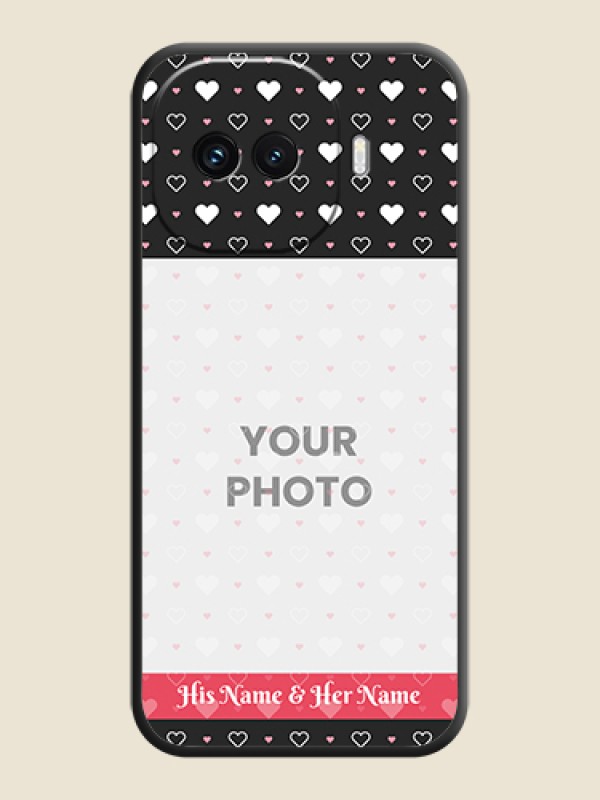 Custom White Color Love Symbols with Text Design on Photo On Space Black Custom Soft Matte Mobile Back Cover - iQOO 15R 5G - alternate view