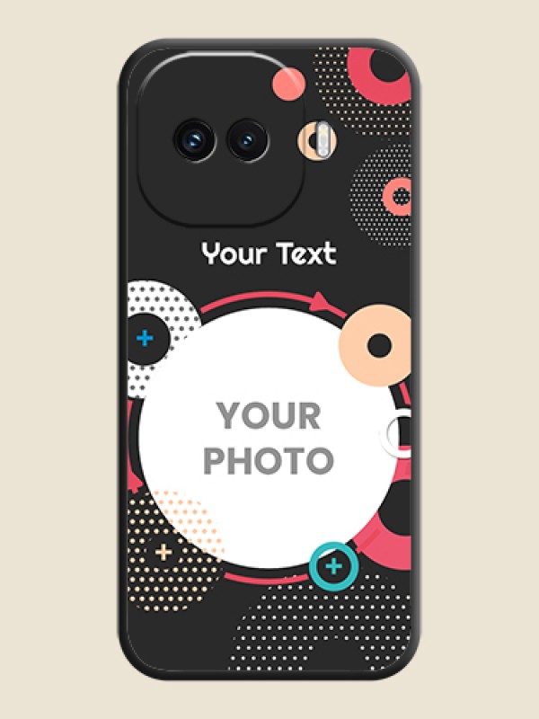 Custom Multicoloured Round Image On Space Black Custom Soft Matte Mobile Back Cover - iQOO 15R 5G - alternate view