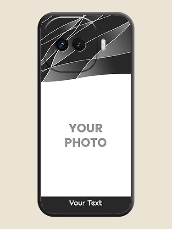 Custom Mixed Wave Lines on Photo On Space Black Custom Soft Matte Mobile Back Cover - iQOO 15R 5G - alternate view