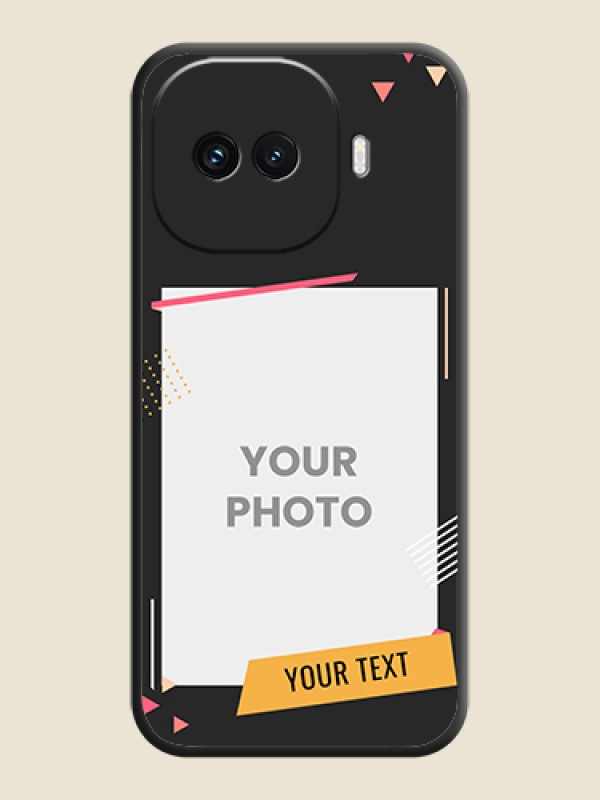 Custom Photo Frame with Triangle Small Dots on Photo On Space Black Custom Soft Matte Mobile Back Cover - iQOO 15R 5G - alternate view