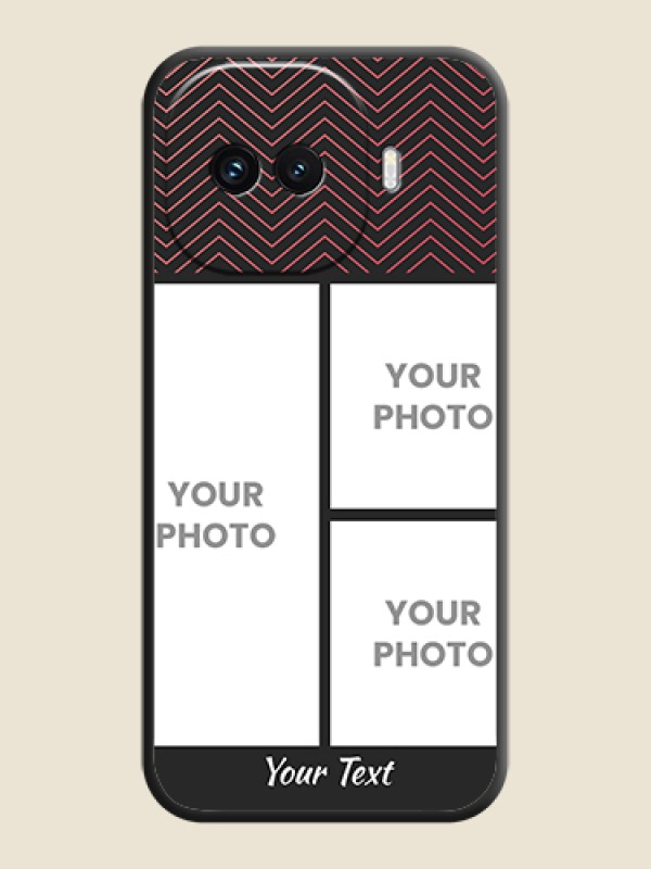Custom Wave Pattern with 3 Image Holder On Space Black Custom Soft Matte Mobile Back Cover - iQOO 15R 5G - alternate view