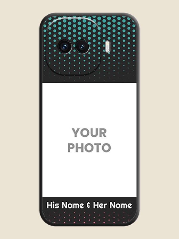 Custom Faded Dots with Grunge Photo Frame and Text On Space Black Custom Soft Matte Mobile Back Cover - iQOO 15R 5G - alternate view