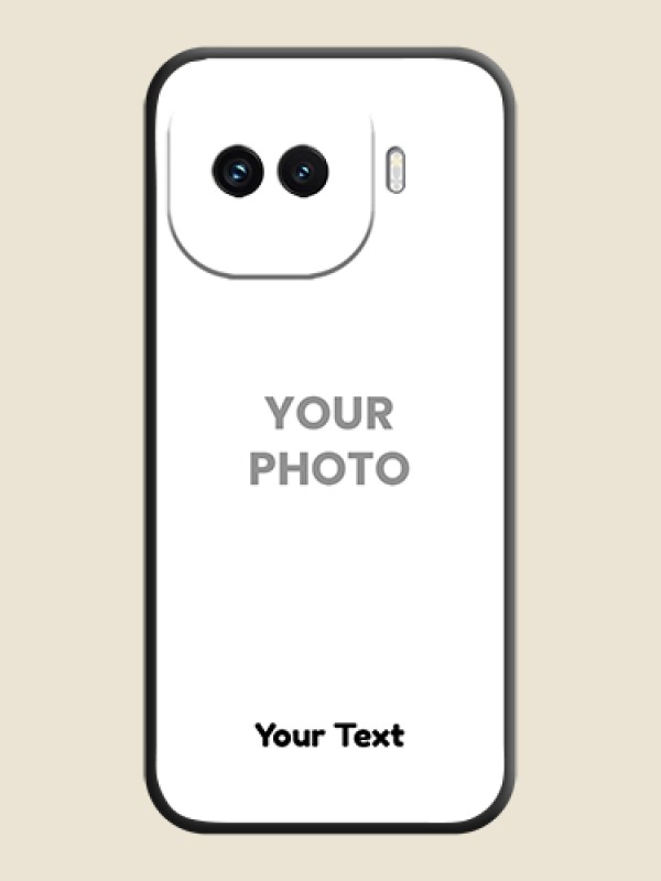Custom Full Single Pic Upload With Text On Space Black Custom Soft Matte Mobile Back Cover - iQOO 15R 5G - alternate view