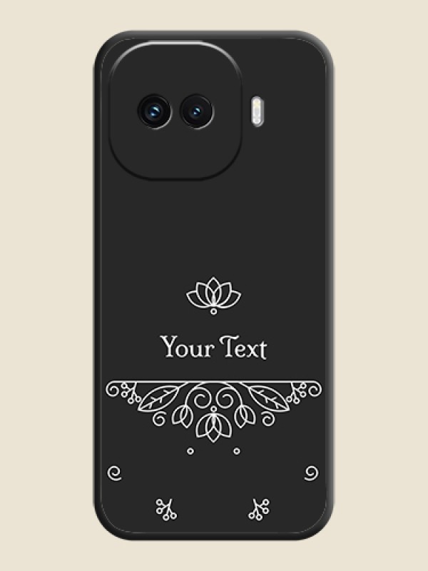 Custom Lotus Garden Custom Text On Space Black Custom Soft Matte Mobile Back Cover - iQOO 15R 5G - alternate view