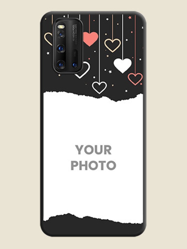 Custom Love Hangings with Splash Wave Picture on Space Black Custom Soft Matte Phone Back Cover - iQOO 3 5G - alternate view