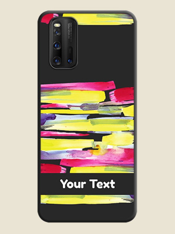 Custom Brush Coloured on Space Black Personalized Soft Matte Phone Covers - iQOO 3 5G - alternate view
