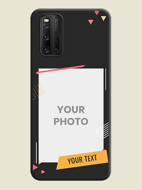 Custom Photo Frame with Triangle Small Dots on Photo on Space Black Soft Matte Back Cover - iQOO 3 5G - alternate view
