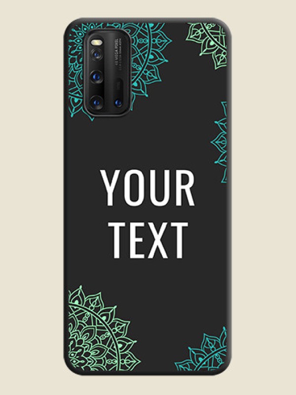 Custom Your Name with Floral Design on Space Black Custom Soft Matte Back Cover - iQOO 3 5G - alternate view