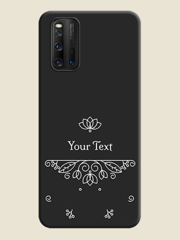 Custom Lotus Garden Custom Text On Space Black Personalized Soft Matte Phone Covers -Iqoo 3 5G - alternate view