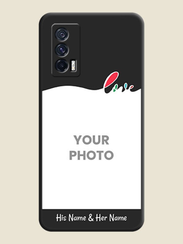 Custom Fall in Love Pattern with Picture on Photo on Space Black Soft Matte Mobile Case - iQOO 7 - alternate view