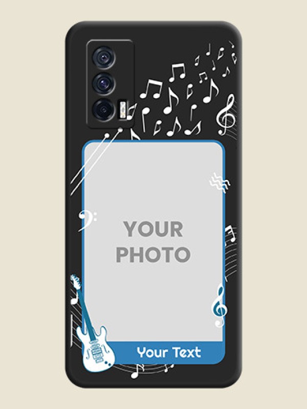 Custom Musical Theme Design with Text on Photo on Space Black Soft Matte Mobile Case - iQOO 7 - alternate view