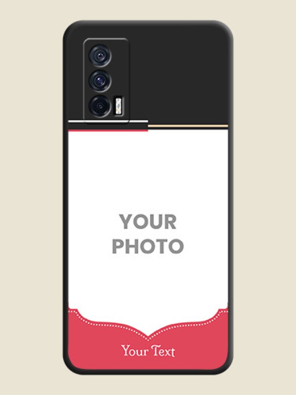 Custom Classic Plain Design with Name on Photo on Space Black Soft Matte Phone Cover - iQOO 7 - alternate view