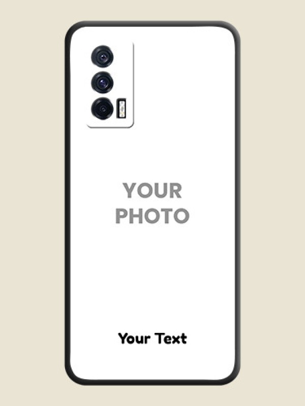 Custom Full Single Pic Upload With Text On Space Black Personalized Soft Matte Phone Covers -Iqoo 7 5G - alternate view